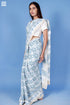 Mulmul Cotton Saree With Fall In Block Print