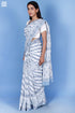 Mulmul Cotton Saree With Fall In Block Print