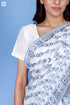 Mulmul Cotton Saree With Fall In Block Print