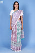 Mulmul Cotton Saree With Fall In Block Print