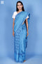 Cotton Silk Saree With Fall In Block Print