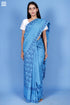 Cotton Silk Saree With Fall In Block Print
