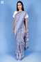 Cotton Silk Saree With Fall In Block Print