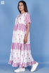 Mulmul Cotton Frou Frou Dress In Block Print