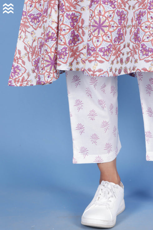 Cambric Cotton Co-Ord Set In Block Print