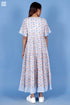 Mulmul Cotton Frou Frou Dress In Block Print