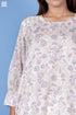 Mulmul Cotton Rose Top In Block Print