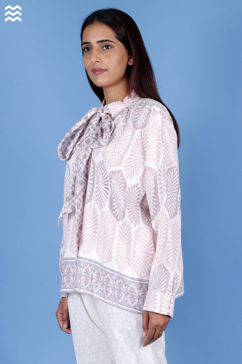 Rayon Patricia Top In Block Print