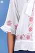 Slub Cotton Stan Shrug With Chikankari Embroidery