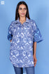 Mulmul Cotton Beach Shirt In Block Print