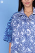 Mulmul Cotton Beach Shirt In Block Print