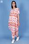 Crepe Cotton Bobo Dress In Block Print