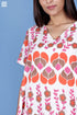 Crepe Cotton Bobo Dress In Block Print