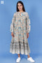 Cotton Silk Walton Dress In Block Print