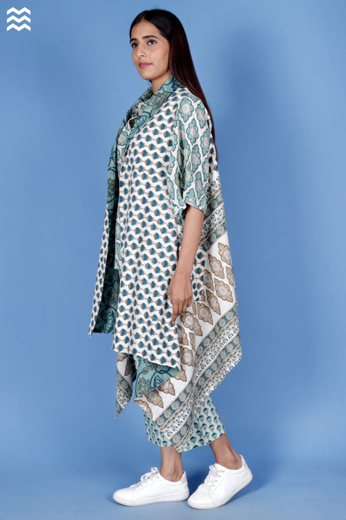 Khaadi Cotton Percy Overlay Jacket In Block Print