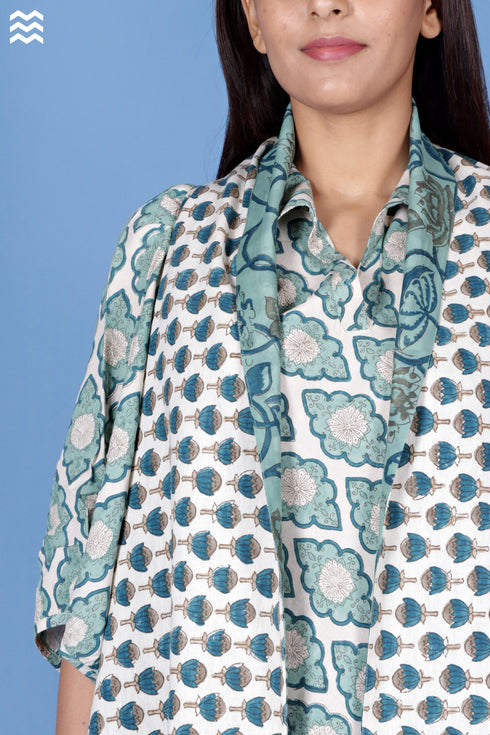 Khaadi Cotton Percy Overlay Jacket In Block Print