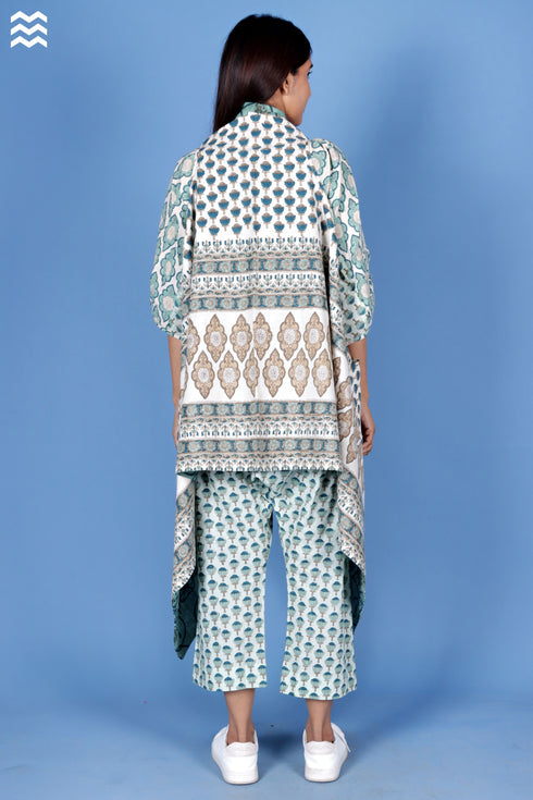 Khaadi Cotton Percy Overlay Jacket In Block Print