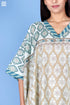 Cotton Silk Cher Caftan In Assorted Block Print
