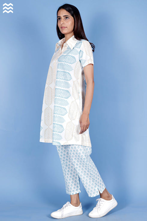 Cambric Cotton Zoom Dress In Block Print