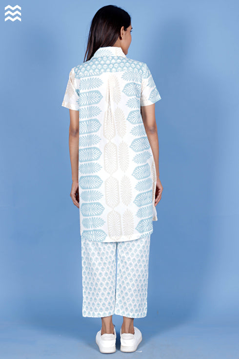 Cambric Cotton Zoom Dress In Block Print