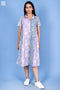 Cambric Cotton Zoom Dress In Block Print