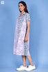 Cambric Cotton Zoom Dress In Block Print
