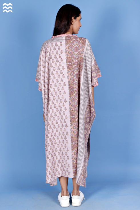 Rayon Milos Caftan In Block Print