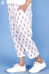 Cambric Cotton Rose Pant In Block Print