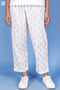 Cambric Cotton Rose Pant In Gold Block Print