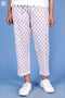 Cambric Cotton Rose Pant In Block Print