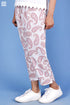 Cambric Cotton Rose Pant In Block Print