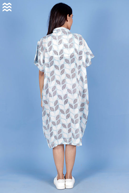 Mulmul Cotton Patricia Dress In Block Print