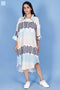 Mulmul Cotton Beach Dress In Block Print