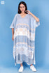Mulmul Cotton Caftan In Assorted Block Print