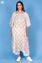 Mulmul Cotton Caftan In Assorted Block Print
