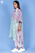Mulmul Cotton Midi Caftan In Block Print