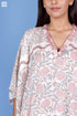 Mulmul Cotton Caftan In Floral Block Print