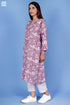 Mulmul Cotton Anu Kurta In Floral Block Print