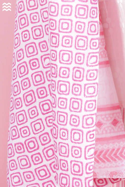 Linen Percy Overlay Jacket In Block Print