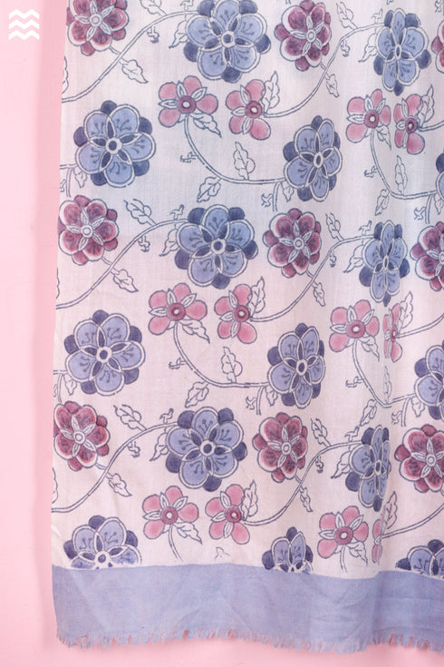 Wool Shaun Stole In Block Print