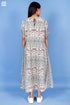 Crepe Cotton Foxy Dress In Block Print