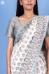 Cotton Silk Saree With Fall In Floral Block Print