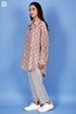 Cotton Silk Beige Mauve Beach Shirt / TOP