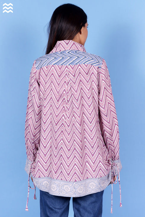 Rayon Zoom Shirt In Block Print