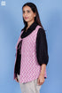 Cambric Cotton Pink Zig-Zag Long Tilda Sleeveless Jacket