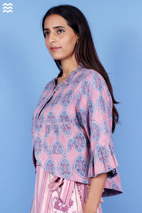 Khaadi Cotton Jackie Jacket With Block Print