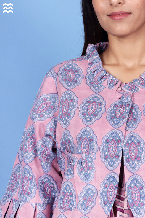 Khaadi Cotton Jackie Jacket With Block Print