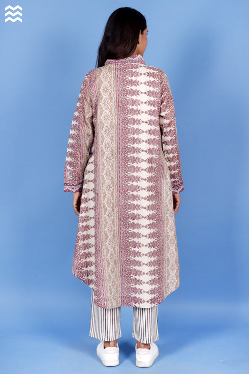 Mulmul Cotton Beige-Pink Top