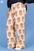 Cambric Cotton Flared Pant In Block Print