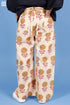 Cambric Cotton Flared Pant In Block Print